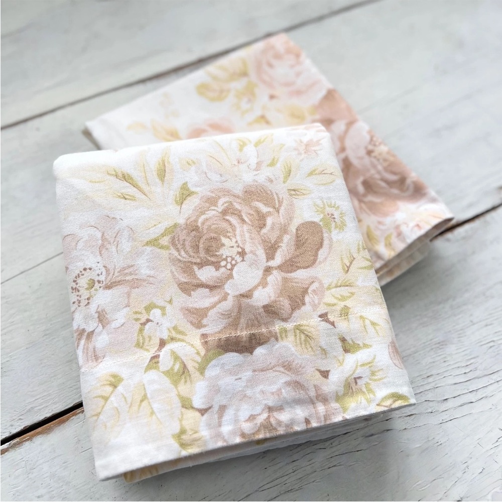 Pottery Barn Hayden Floral Linen Blend FULL/QUEEN Duvet Neutral & 2 Std. Shams - Picture 4 of 10
